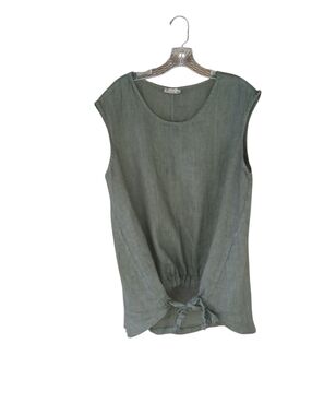 Para Series Olive Green Sleeveless Drawstring Tunic XXL